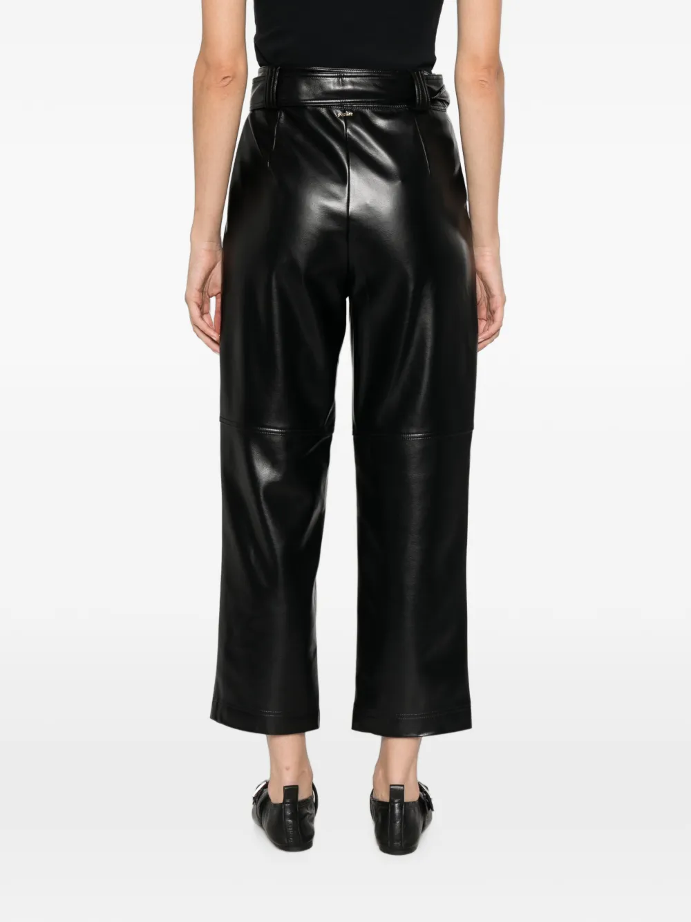 TWINSET Broek van imitatieleer Zwart