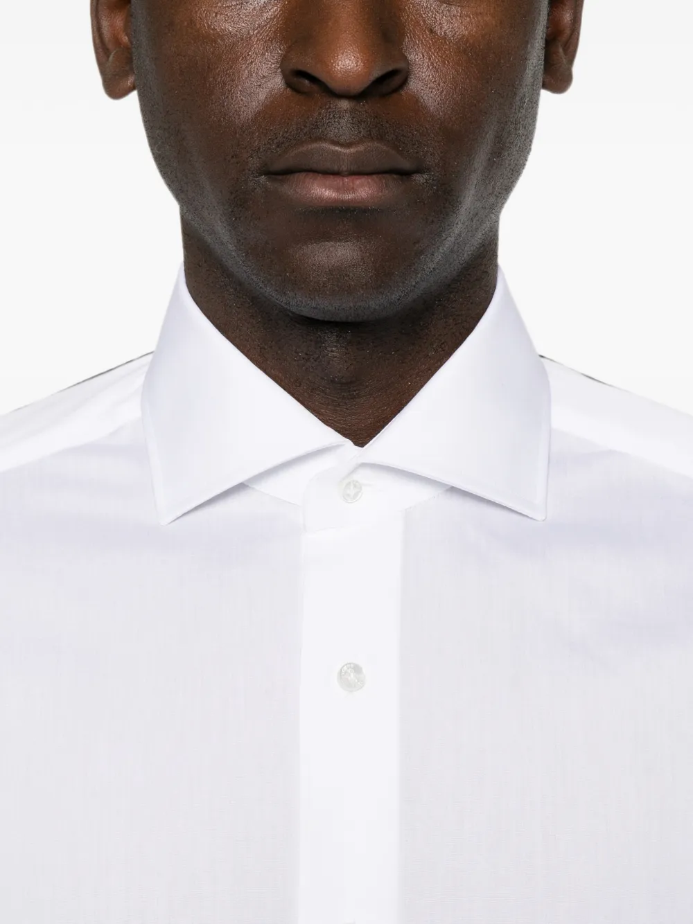 Barba long-sleeve button-up shirt Wit