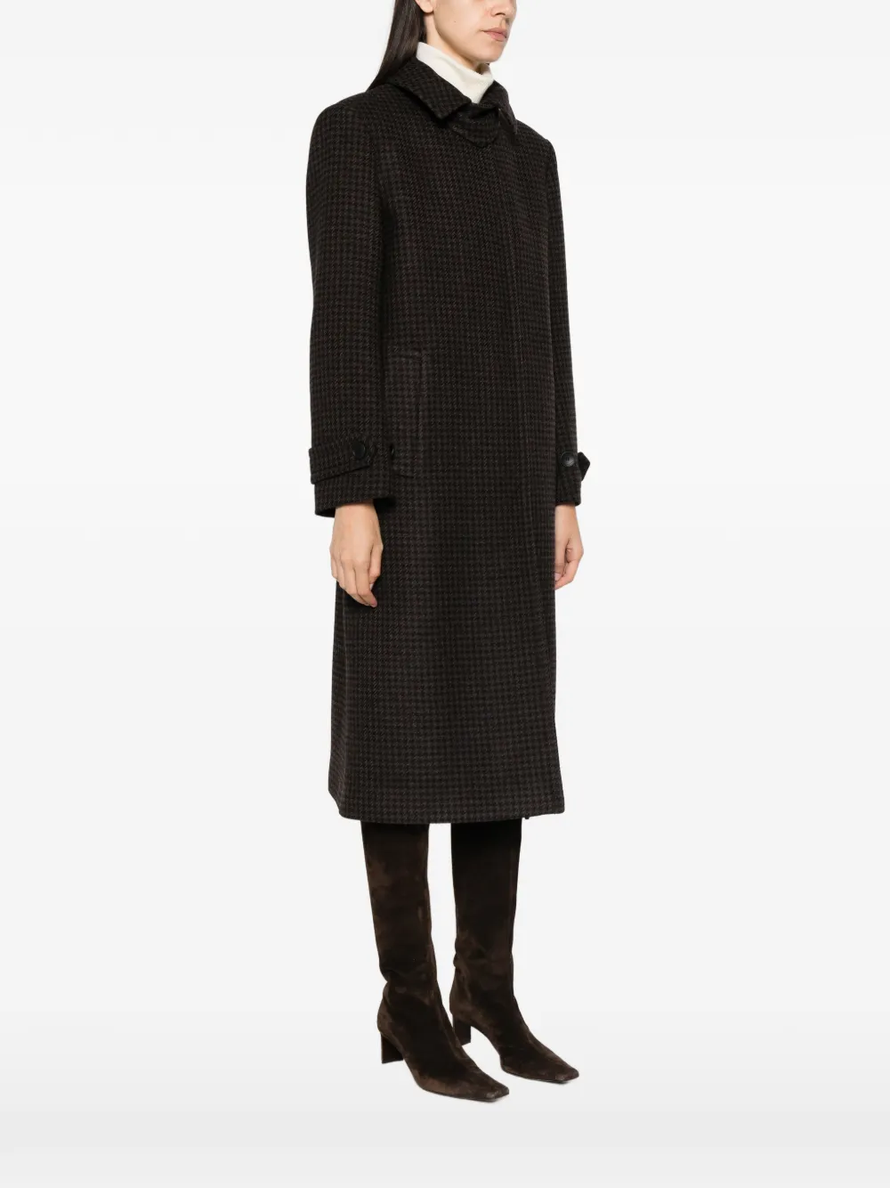 Tagliatore Bethany jas met pied-de-poule-patroon Bruin