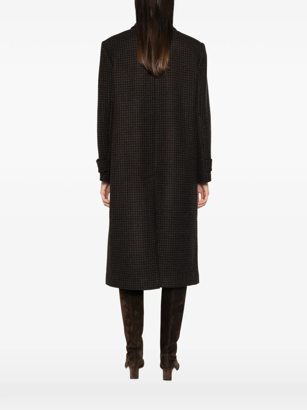 Tagliatore Bethany jas met pied-de-poule-patroon Bruin