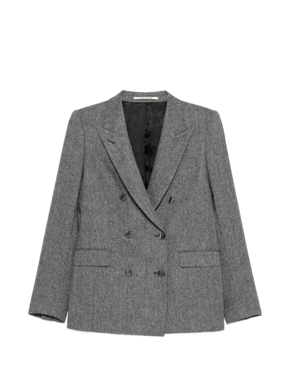 Tagliatore herringbone double-breasted jacket - Grau
