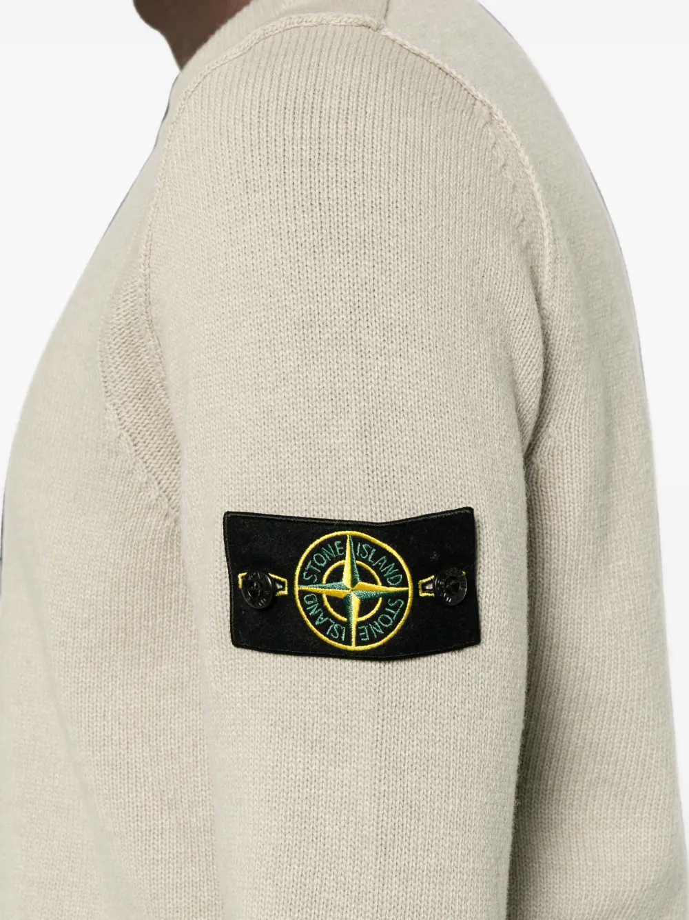 Stone Island 5100072 lamswollen trui Beige