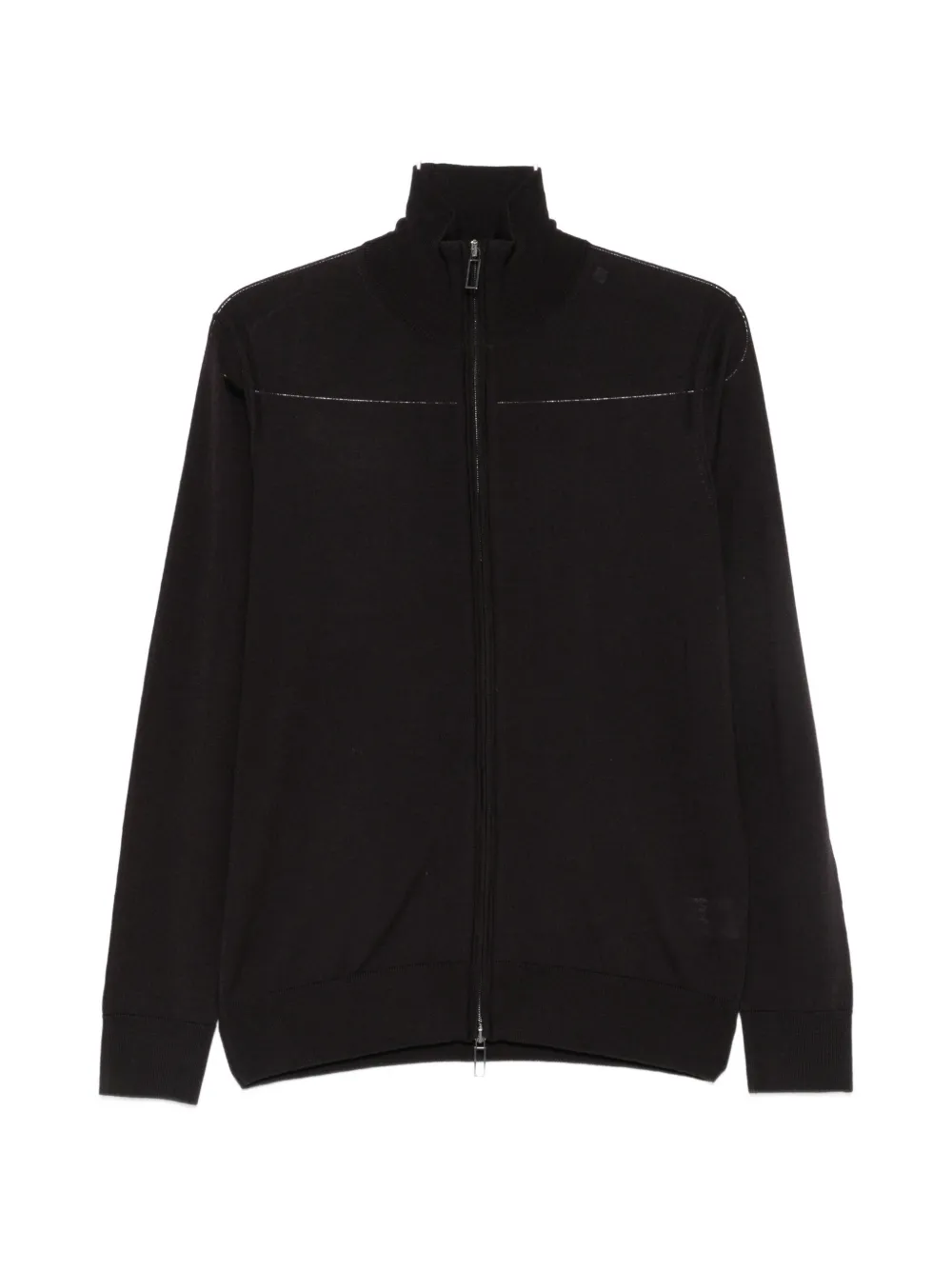Paolo Pecora zip-up high-neck cardigan - Black