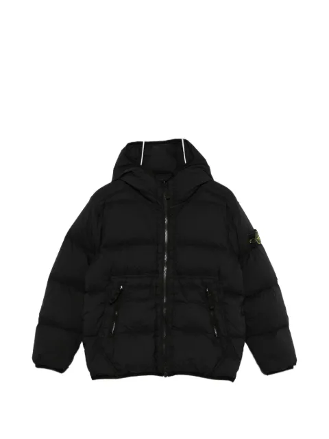 Stone Island Junior hooded zip-up coat