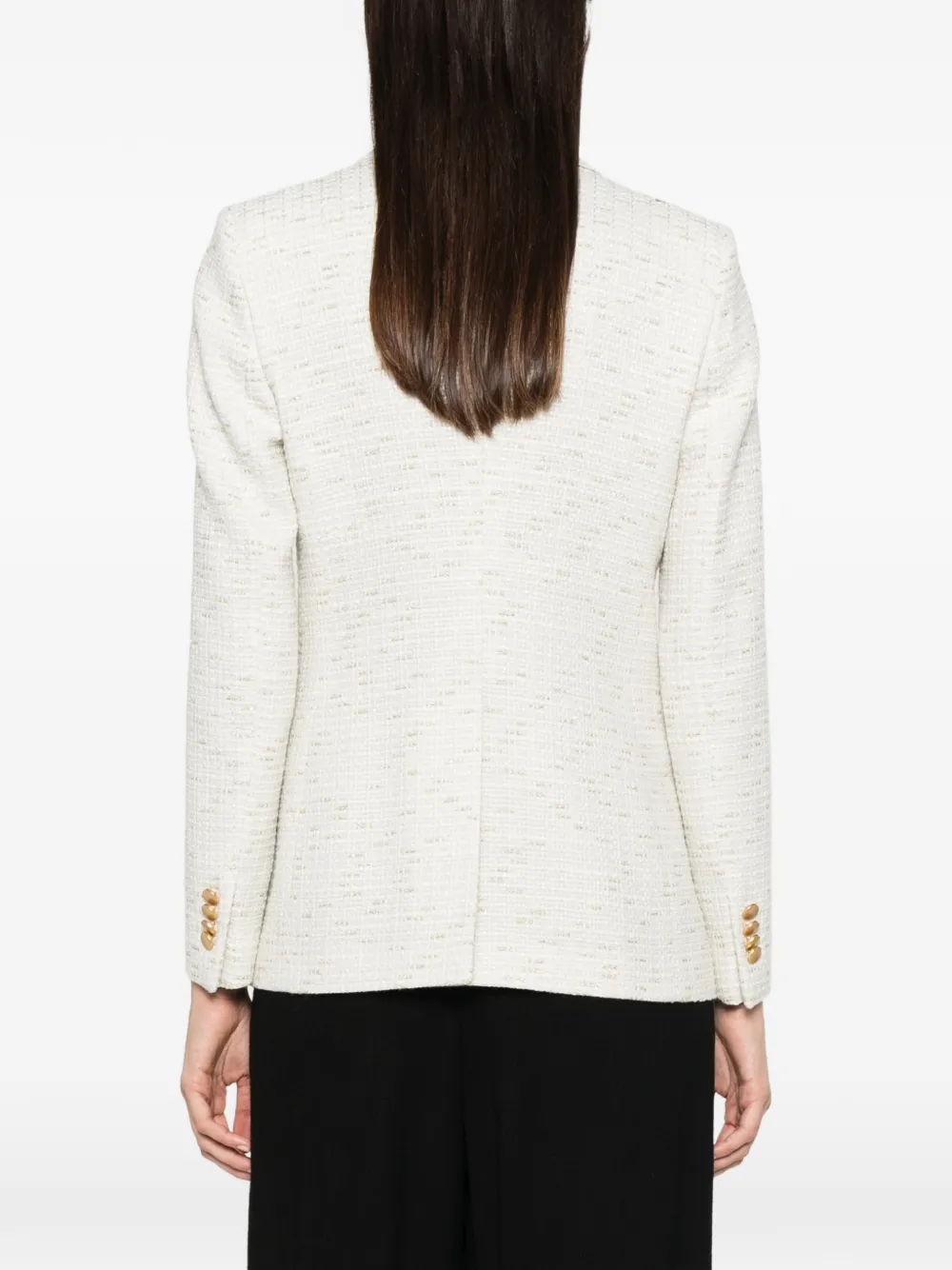 Tagliatore double-breasted tweed jacket Wit