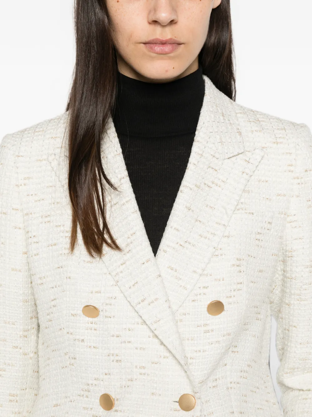Tagliatore double-breasted tweed jacket Wit