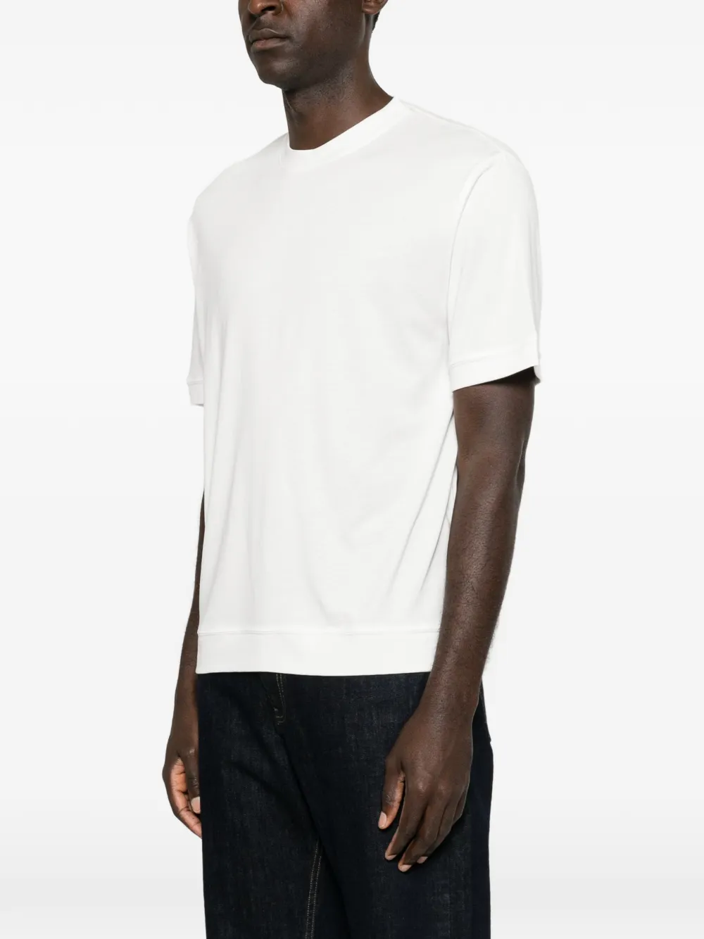 Paolo Pecora T-shirt met geribbelde afwerking Wit