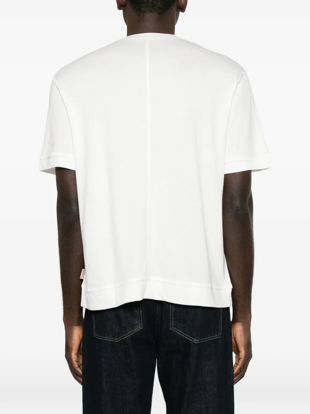 Paolo Pecora T-shirt met geribbelde afwerking Wit