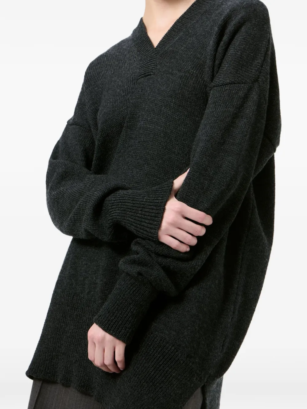 OUR LEGACY raise V-neck sweater Grijs