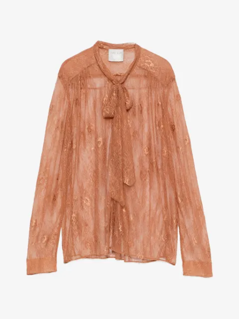 Forte Forte lace pussy-bow shirt