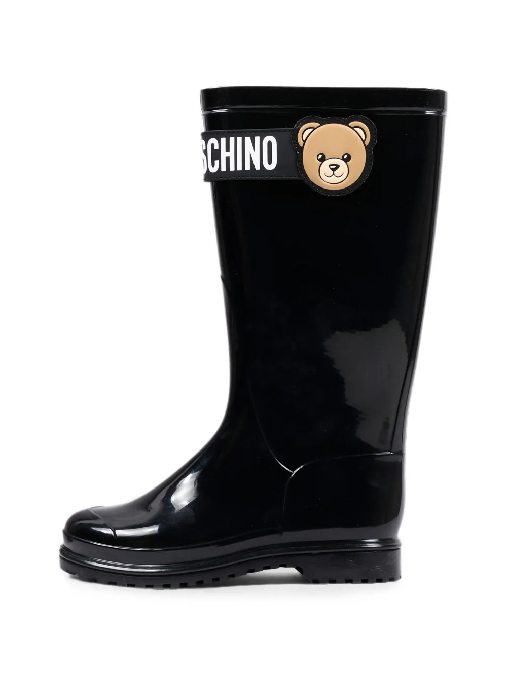 Moschino Kids Teddy Bear logo-print boots Zwart