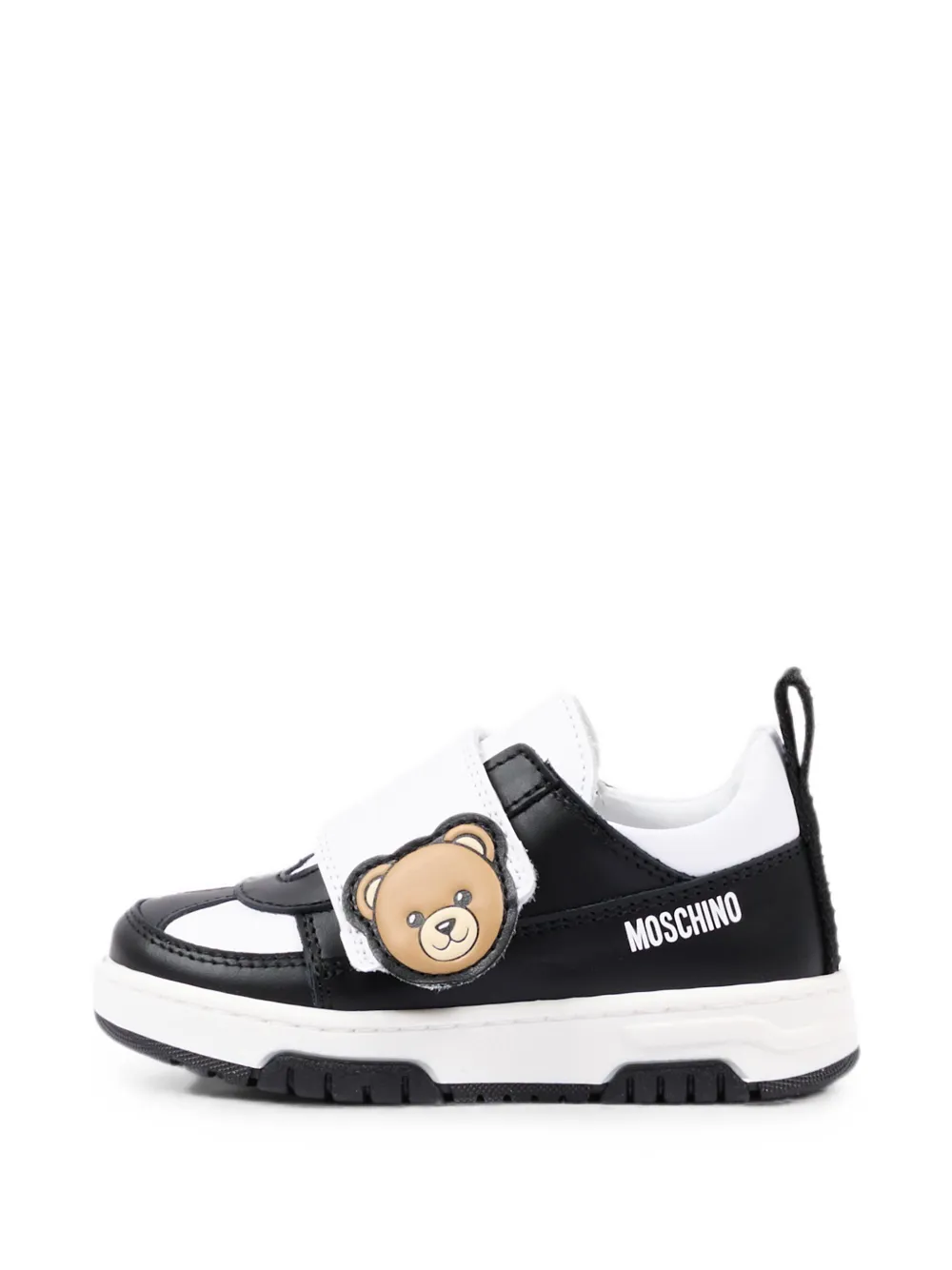 Moschino Kids Teddy Bear touch-strap sneakers Zwart