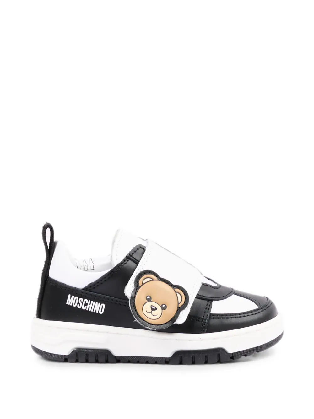 Moschino Kids Teddy Bear touch-strap sneakers - Nero
