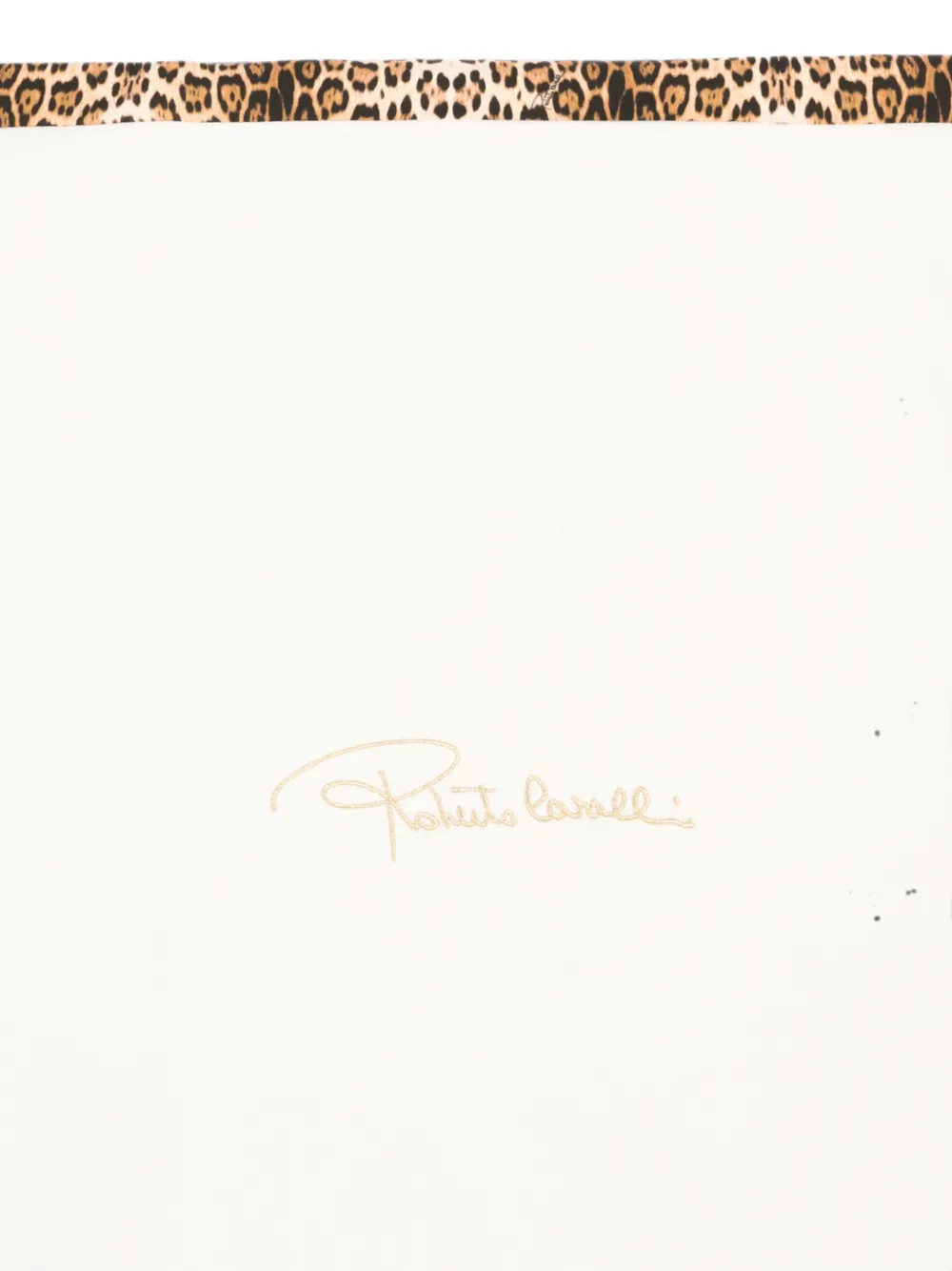 Roberto Cavalli Junior Deken met geborduurd logo en luipaard-print Beige