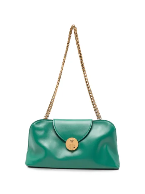 Versace small logo-plaque leather shoulder bag