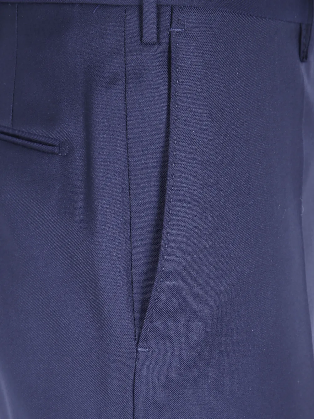 Incotex Straight wollen broek Blauw