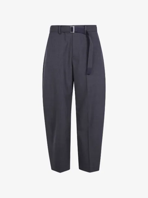 sacai belted tailored trousers