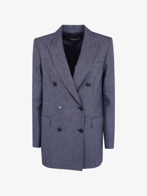 DRHOPE double-breasted peak-lapel blazer
