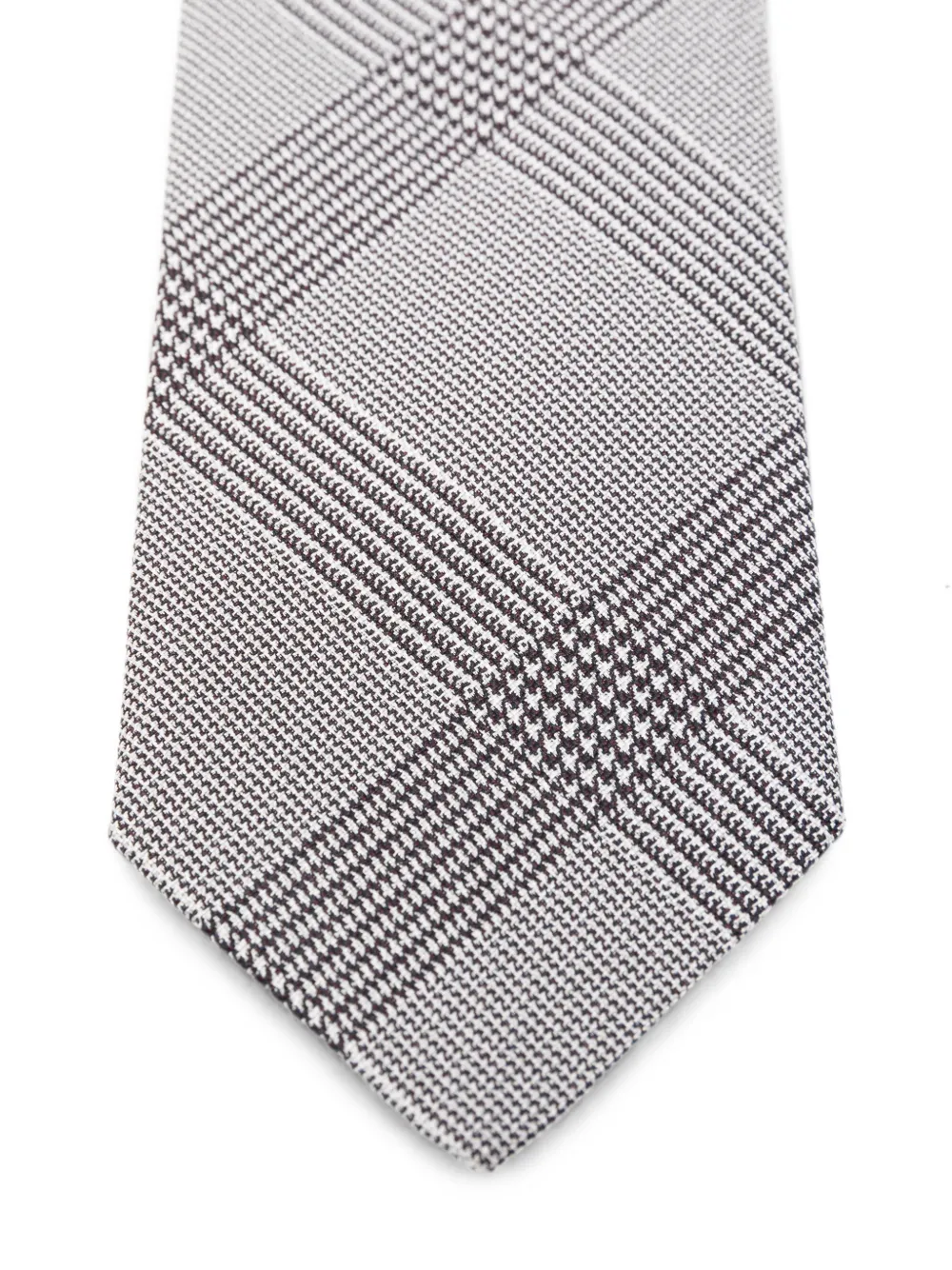 Lardini Geruite stropdas Zwart