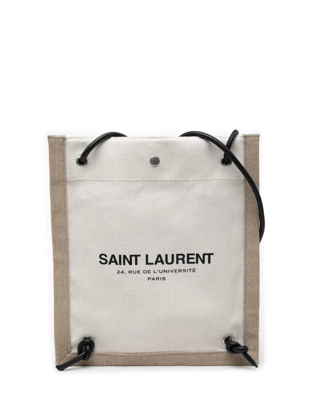Saint Laurent Pre-Owned Borsa a tracolla Universite Flat Convertible in tela 2022 - Marrone