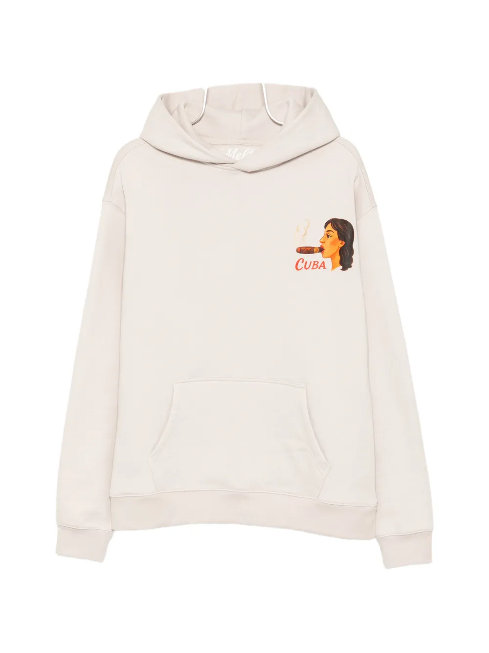 Melt graphic-print hoodie - Nude