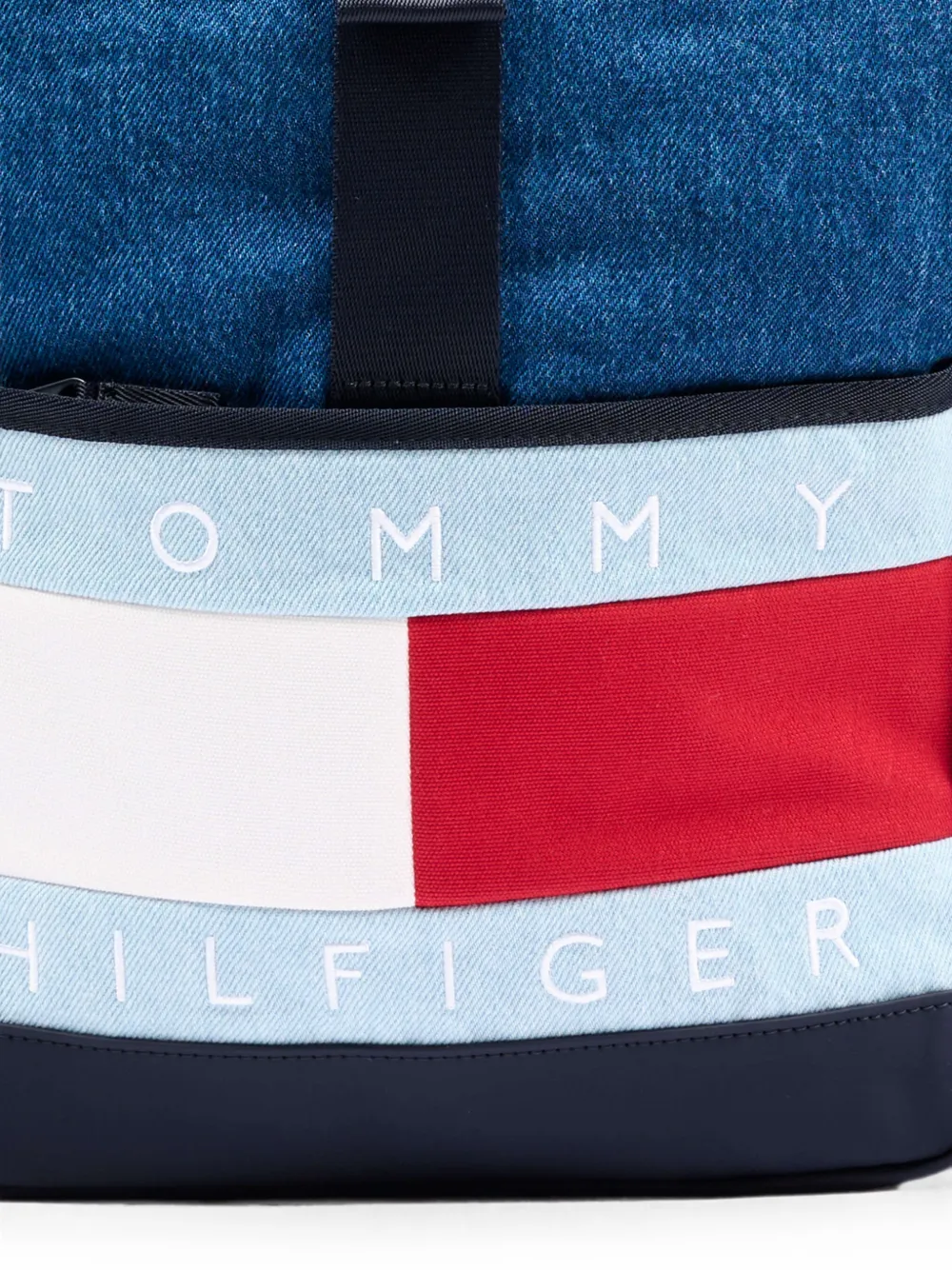 Tommy Hilfiger Junior Rugzak met logoprint en spijkerstof Blauw