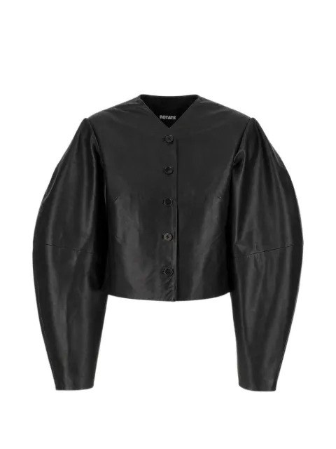 ROTATE BIRGER CHRISTENSEN puff-sleeve leather jacket