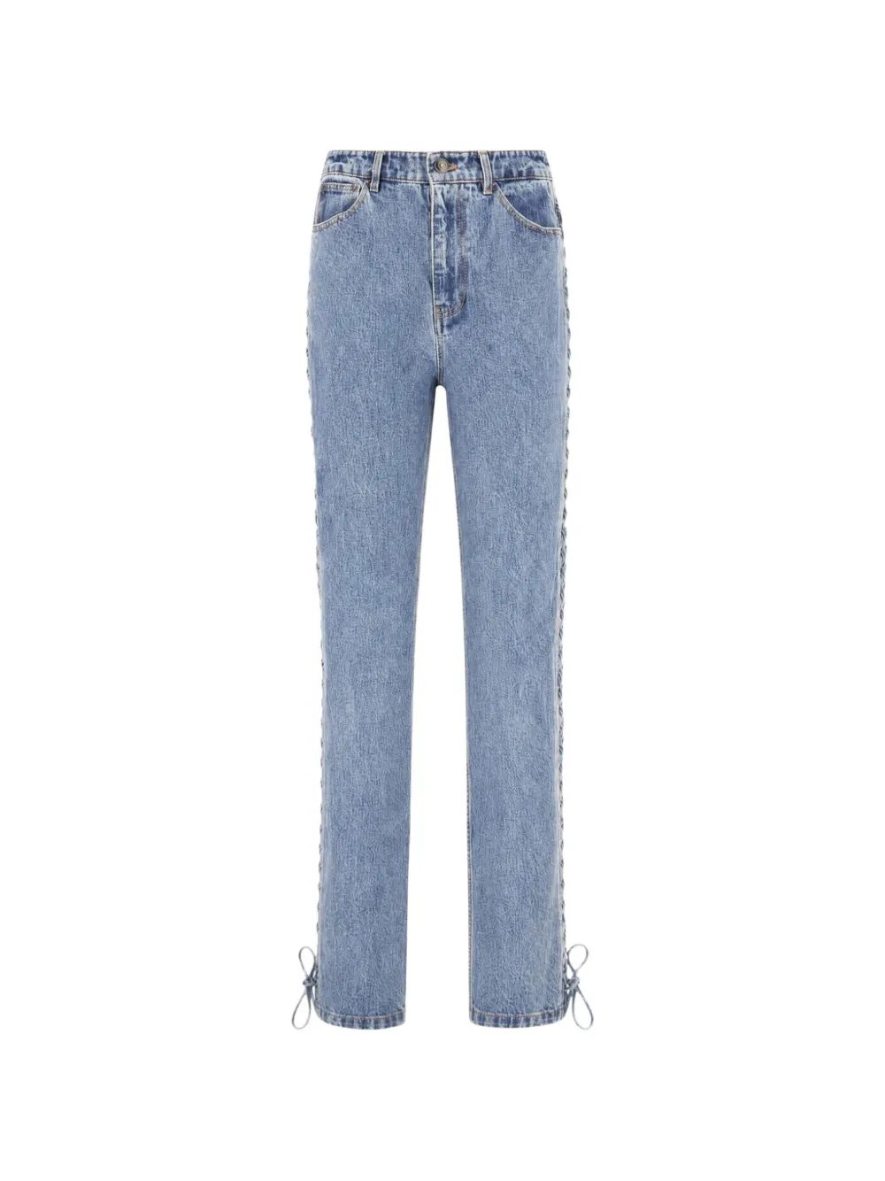 ROTATE BIRGER CHRISTENSEN laced straight leg jeans blue denim - Blau