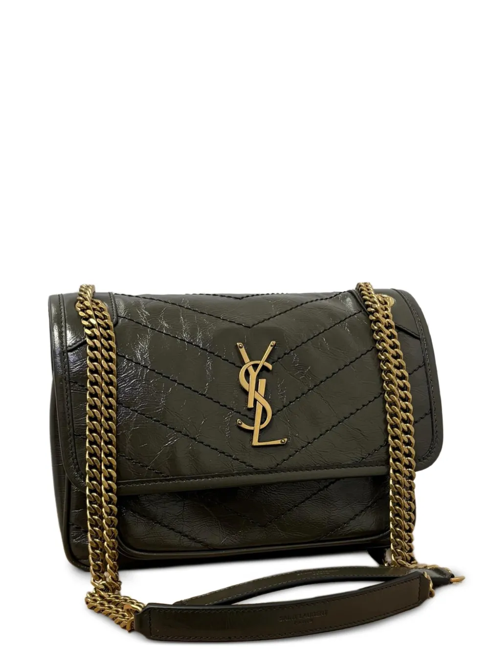 Saint Laurent Niki quilted leather shoulder bag - Verde