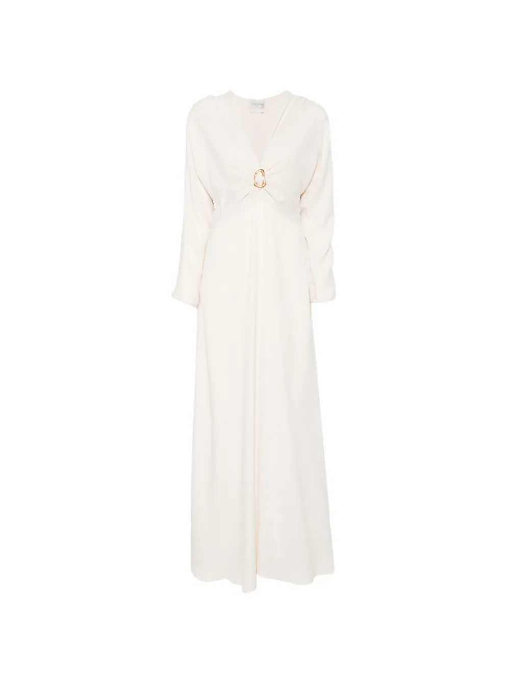 Forte Forte hammered-ring V-neck maxi dress - Toni neutri