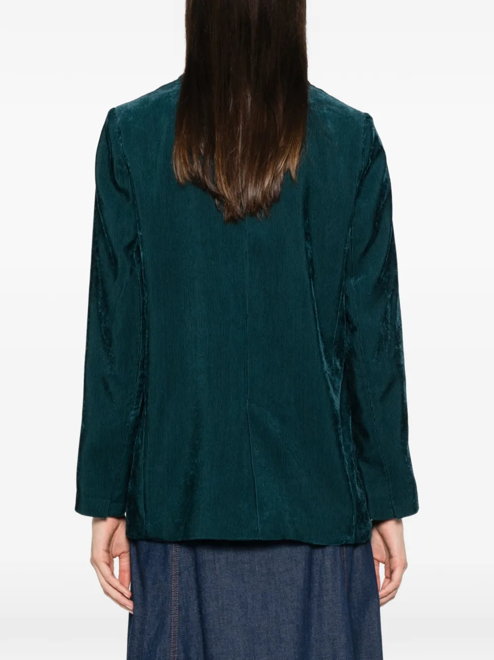 Forte Ribfluwen blazer Groen