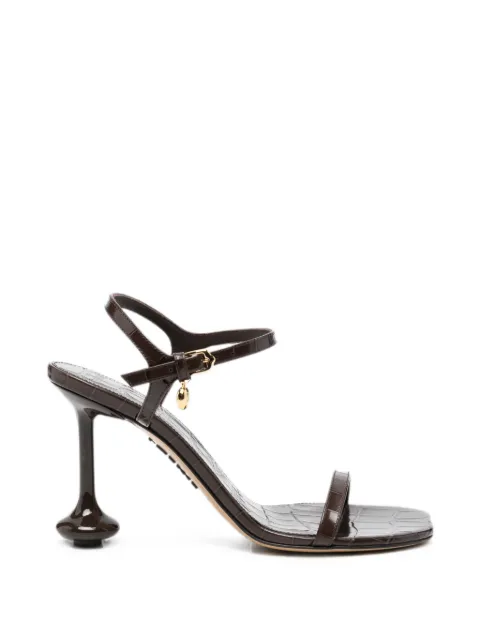 LOEWE Croc embossed calfskin sandals