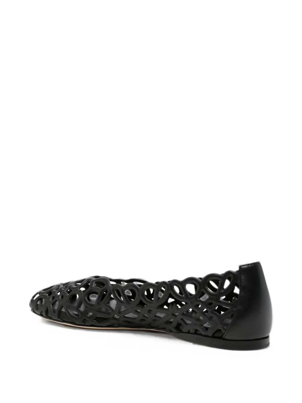 LOEWE Anagram cut-out ballet flats Zwart