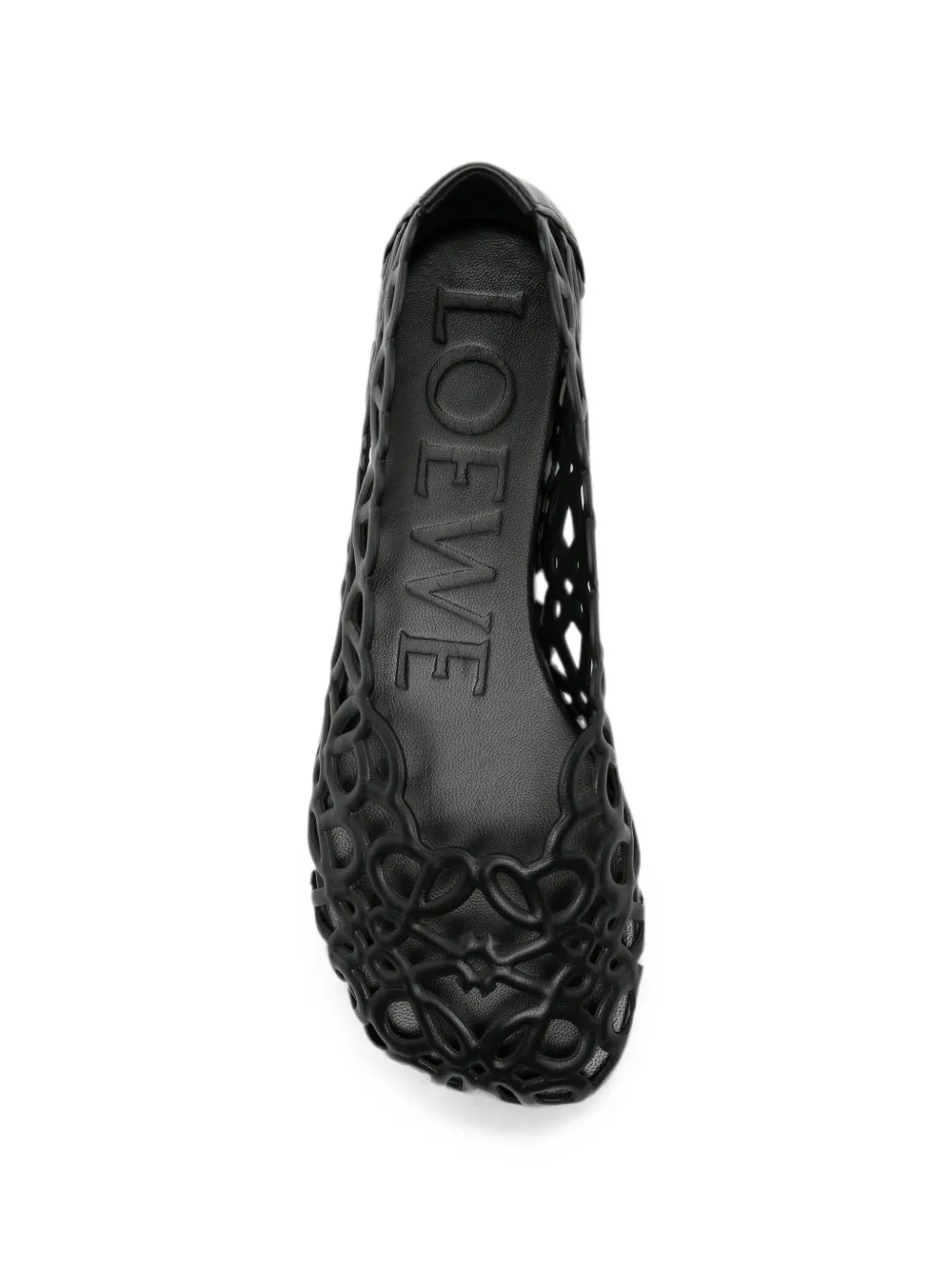 LOEWE Anagram cut-out ballet flats Zwart