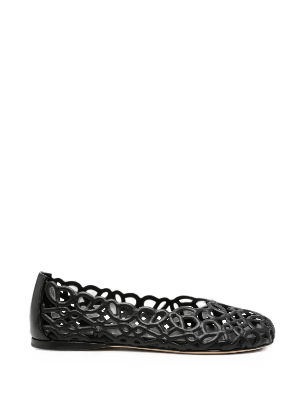 LOEWE Anagram cut-out ballet flats - Nero