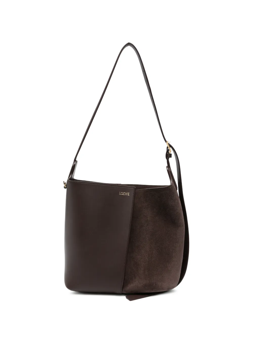 LOEWE Borsa a spalla Bilbao in pelle scamosciata - Marrone