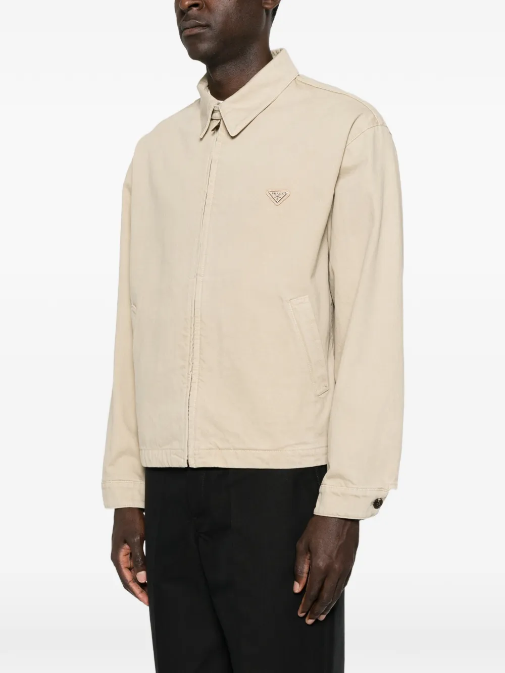 Prada Old denim bomberjack Beige