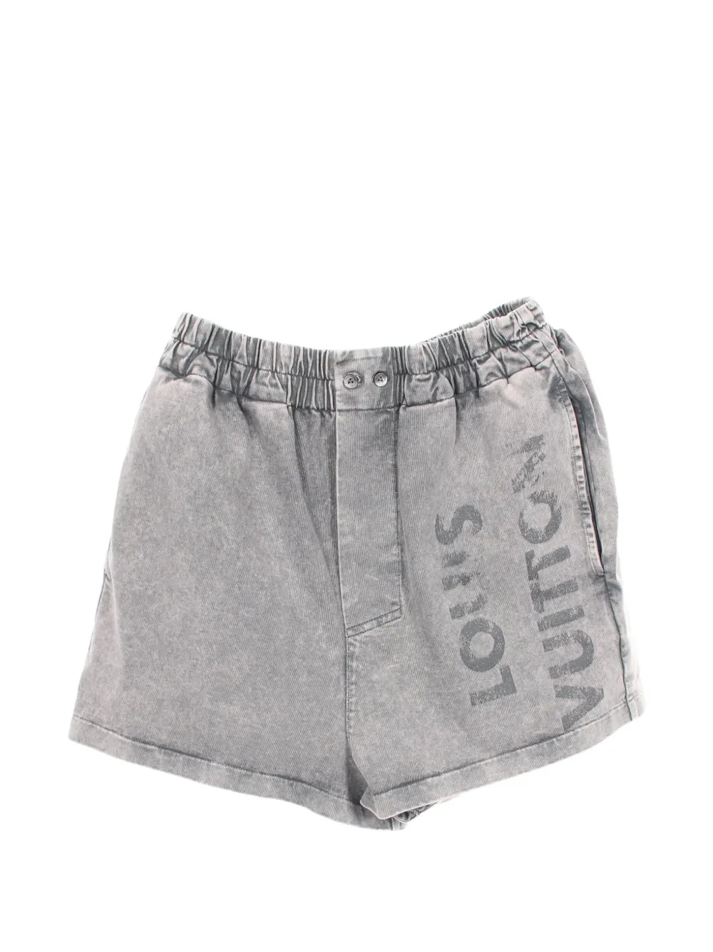 Pre-owned Louis Vuitton 2010s Logo-print Shorts In Grey
