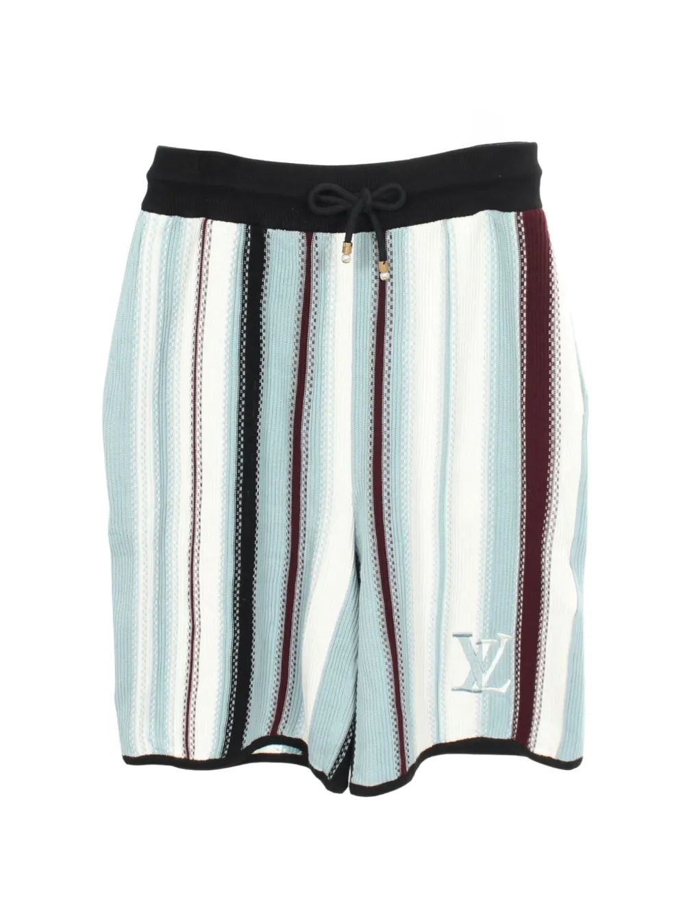 Louis Vuitton Pre-Owned 2010s logo-embroidered striped shorts set - Blu