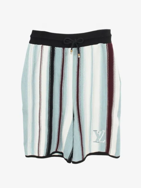 Louis Vuitton Pre-Owned 2010s logo-embroidered striped shorts set
