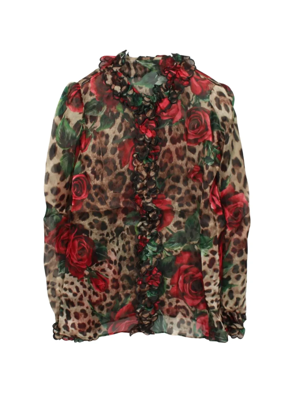 Dolce & Gabbana Pre-Owned 2010s animal-print floral-print blouse - Toni neutri