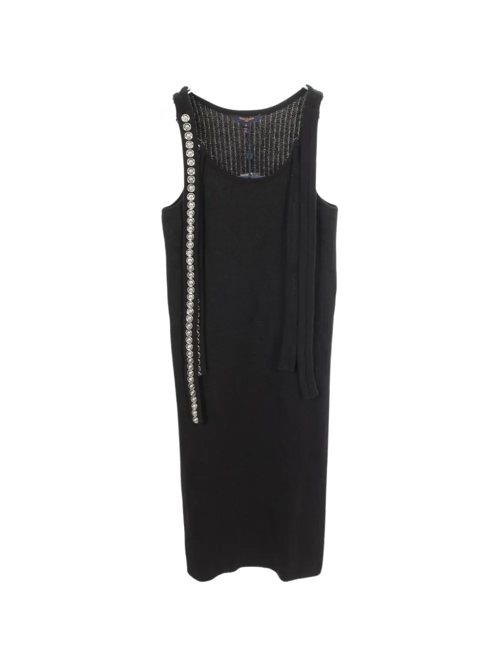 Louis Vuitton Pre-Owned 2010s snap-button rib-knit dress - Black