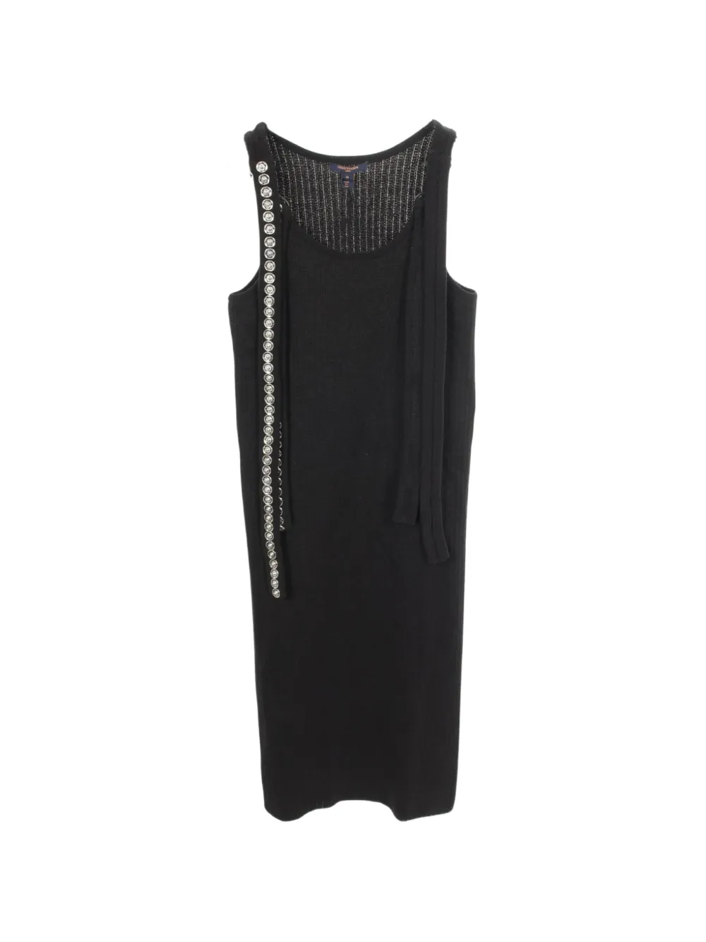 Louis Vuitton Pre-Owned 2010s snap-button rib-knit dress - Nero