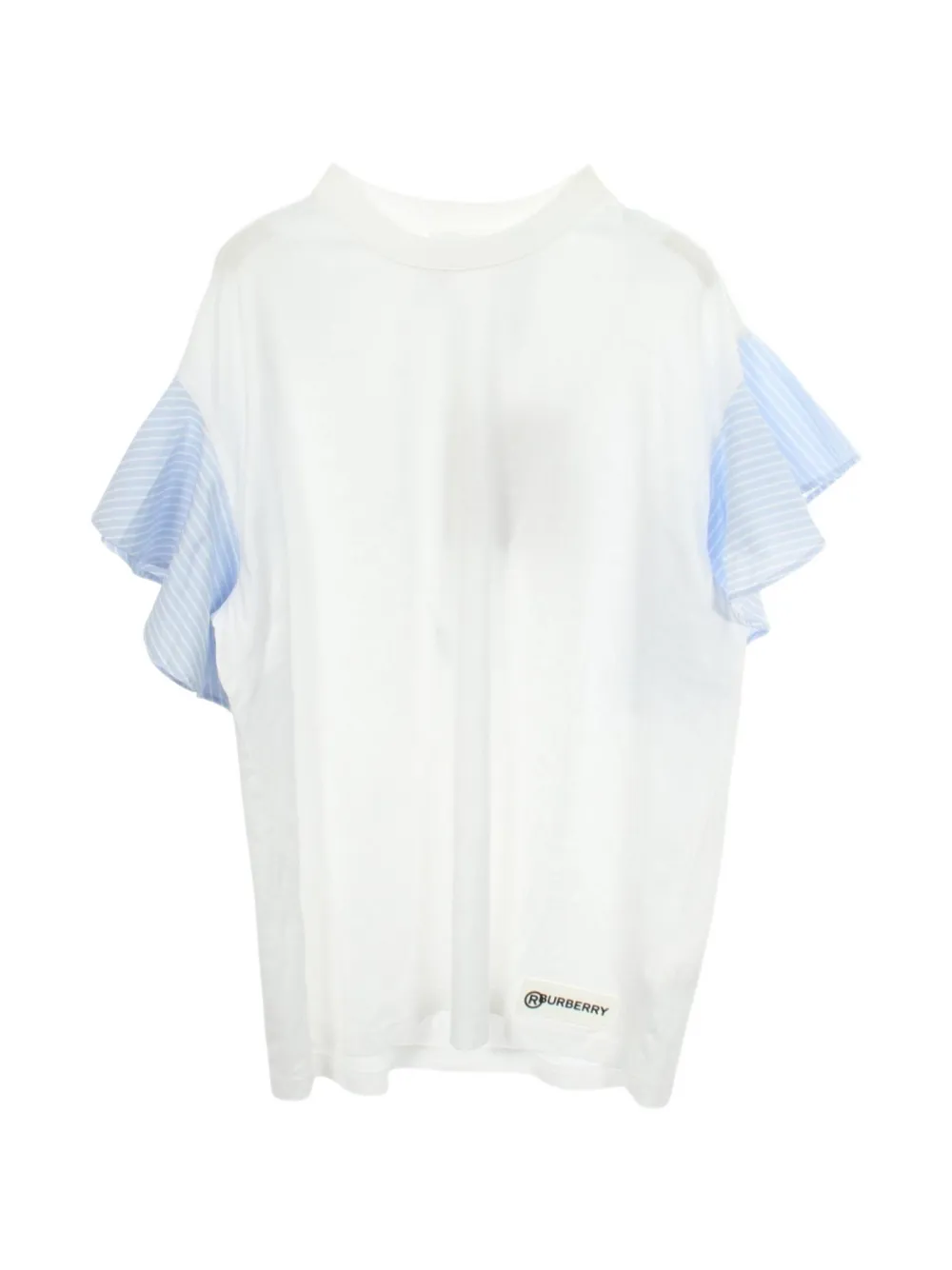 Burberry Pre-Owned 2010s ruffled-sleeve T-shirt - Bianco