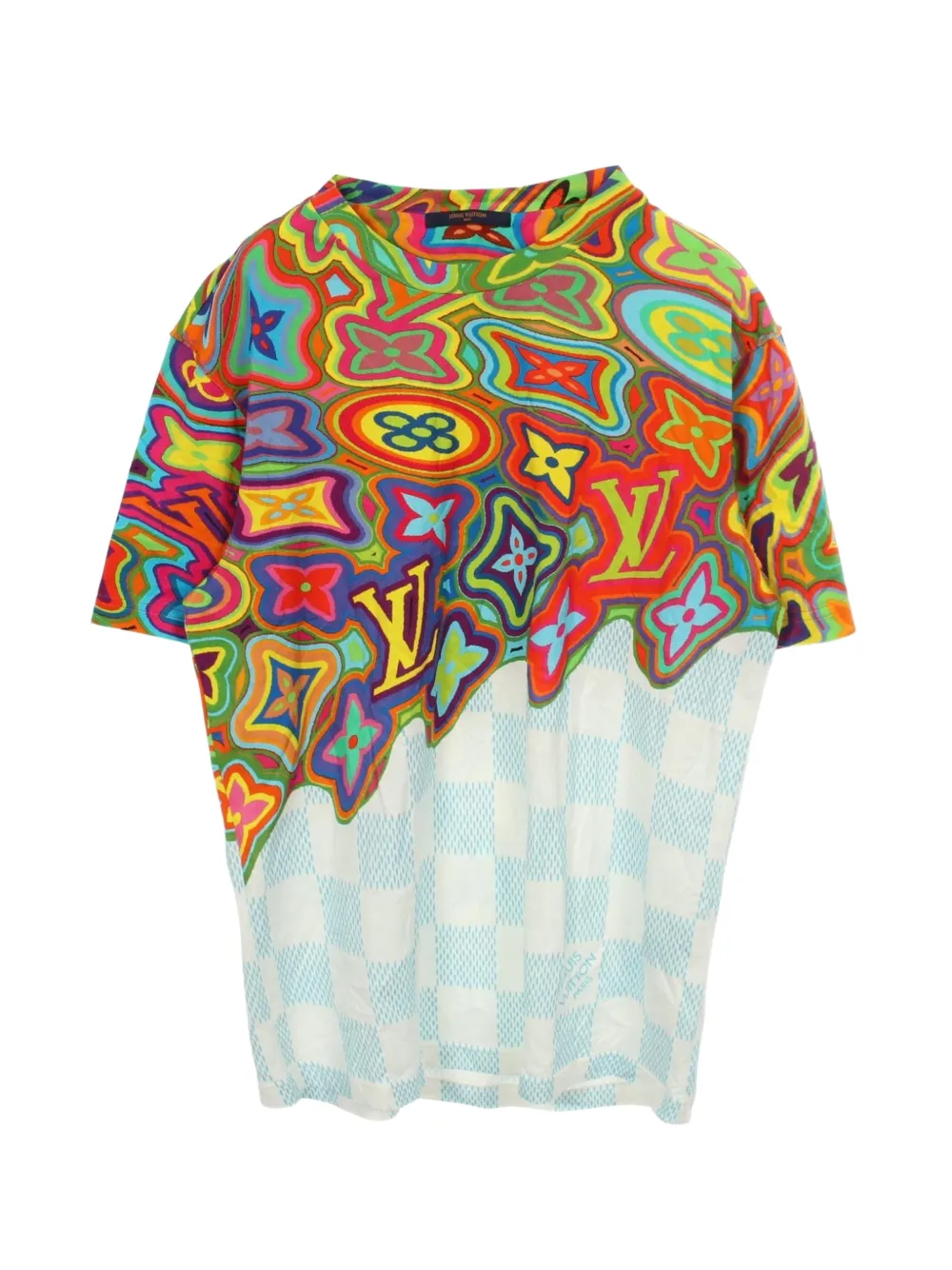 Louis Vuitton Pre-Owned 2010s Damier Monogram T-Shirt - Weiß