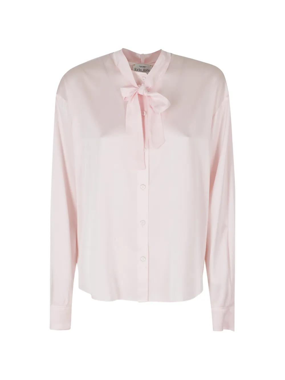 Forte Forte pussy-bow collar shirt - Pink