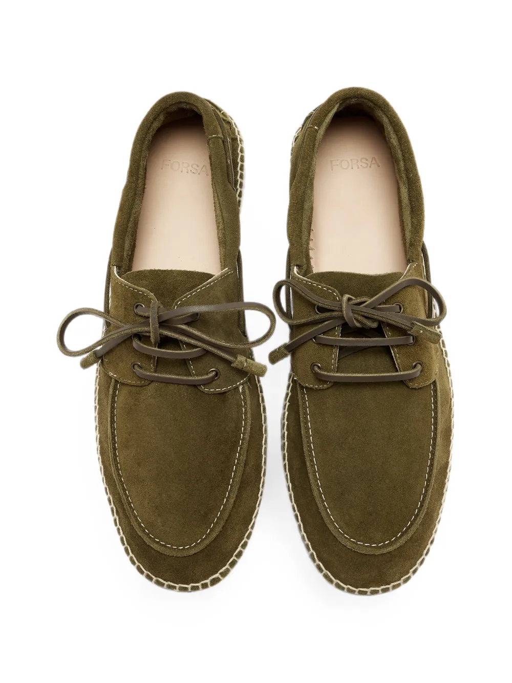 Forsa lace-up suede espadrilles Groen