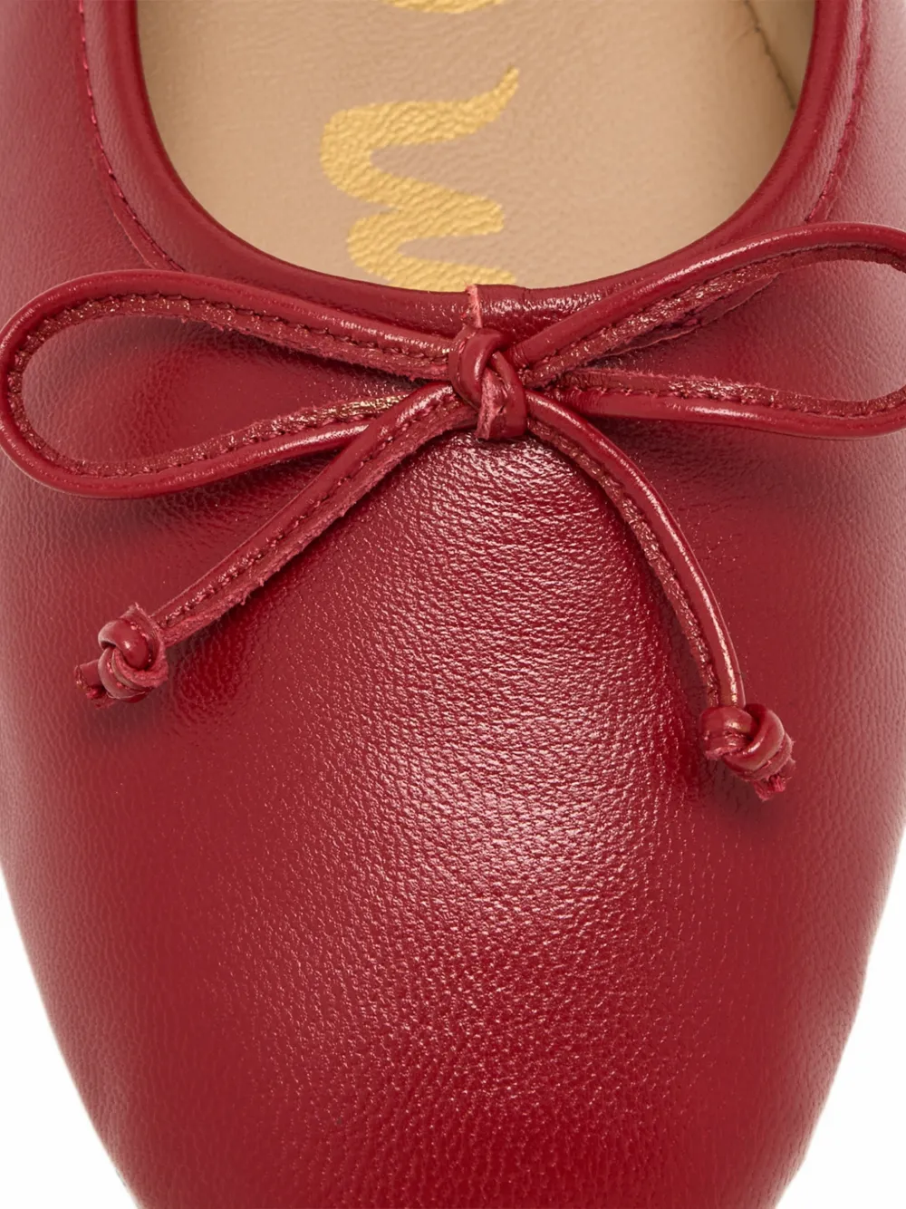Sam Edelman Alie bow-detail leather ballet flats Rood