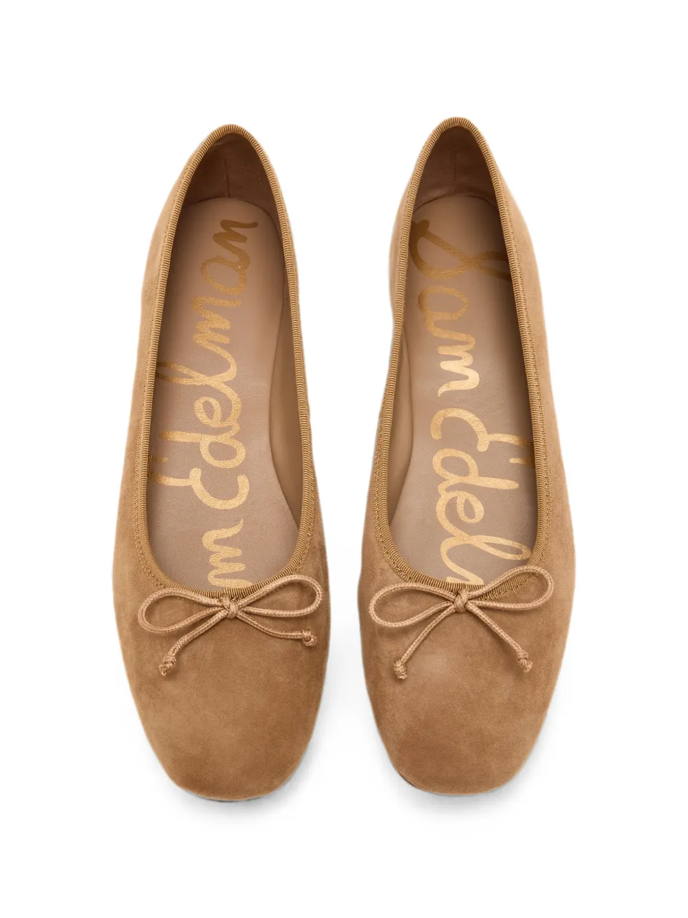 Sam Edelman Allie bow-detail suede ballet flats Bruin