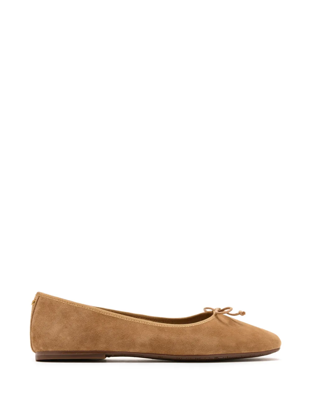 Sam Edelman Allie bow-detail suede ballet flats - Braun